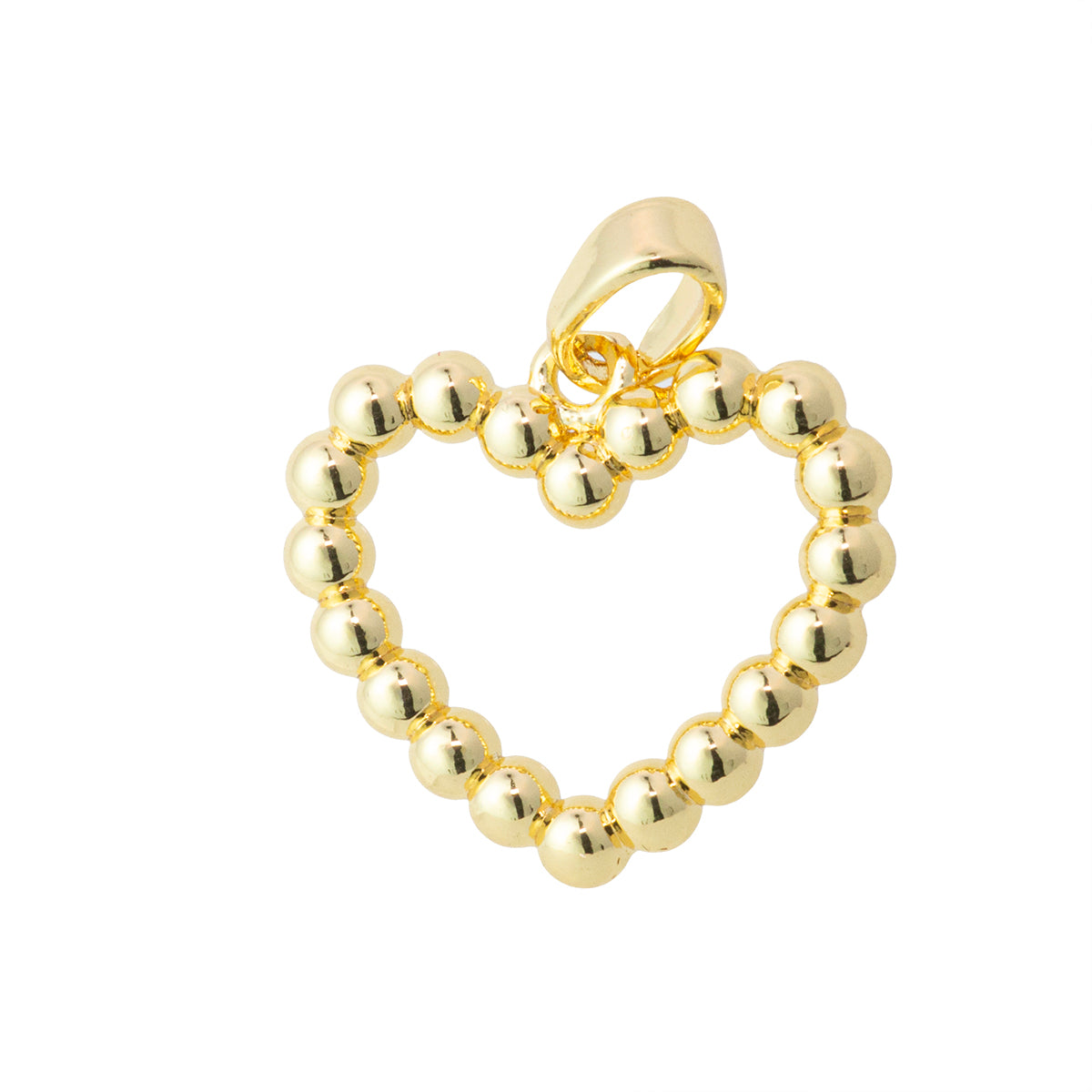 Dije Corazón 18x16mm Dorado