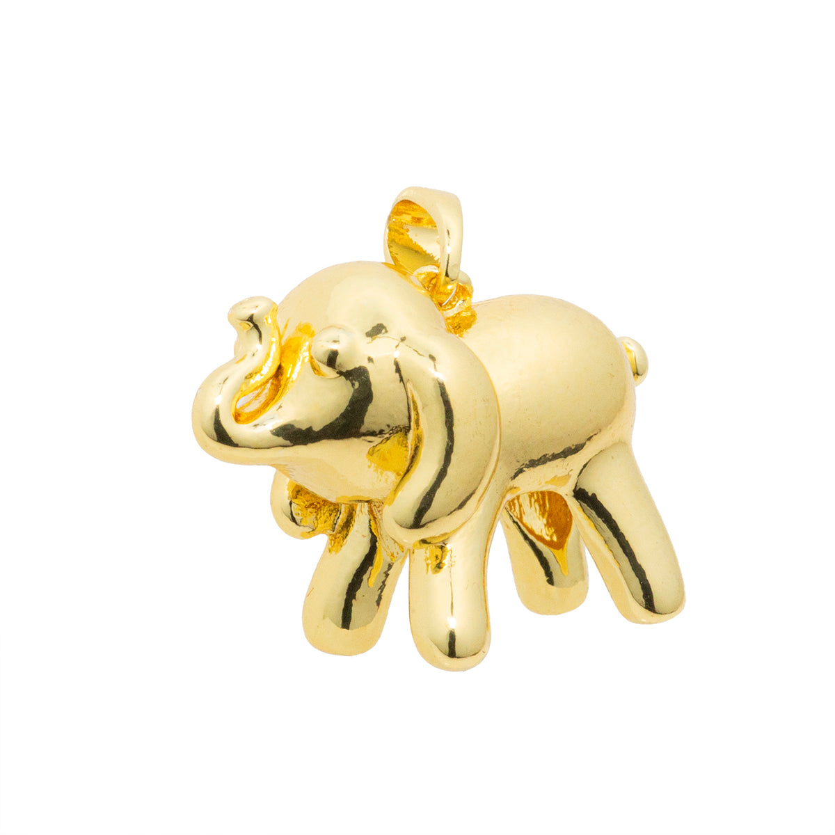 Dije Elefante Globo 22.5x17.5mm Dorado