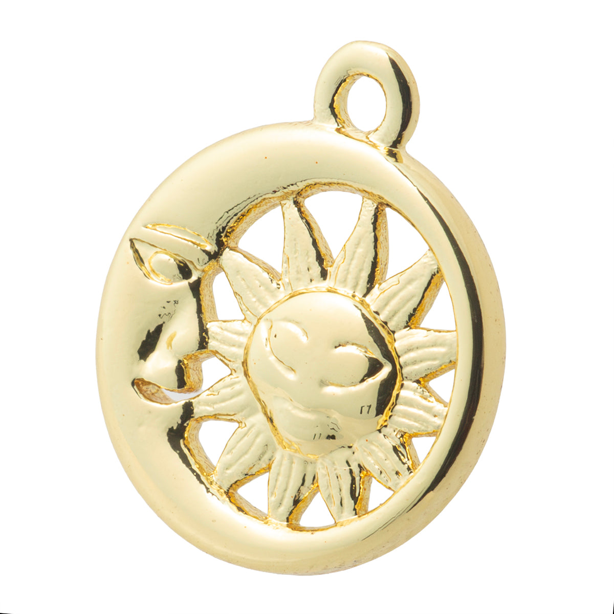 Dije Sol Luna 14x11.5mm Dorado