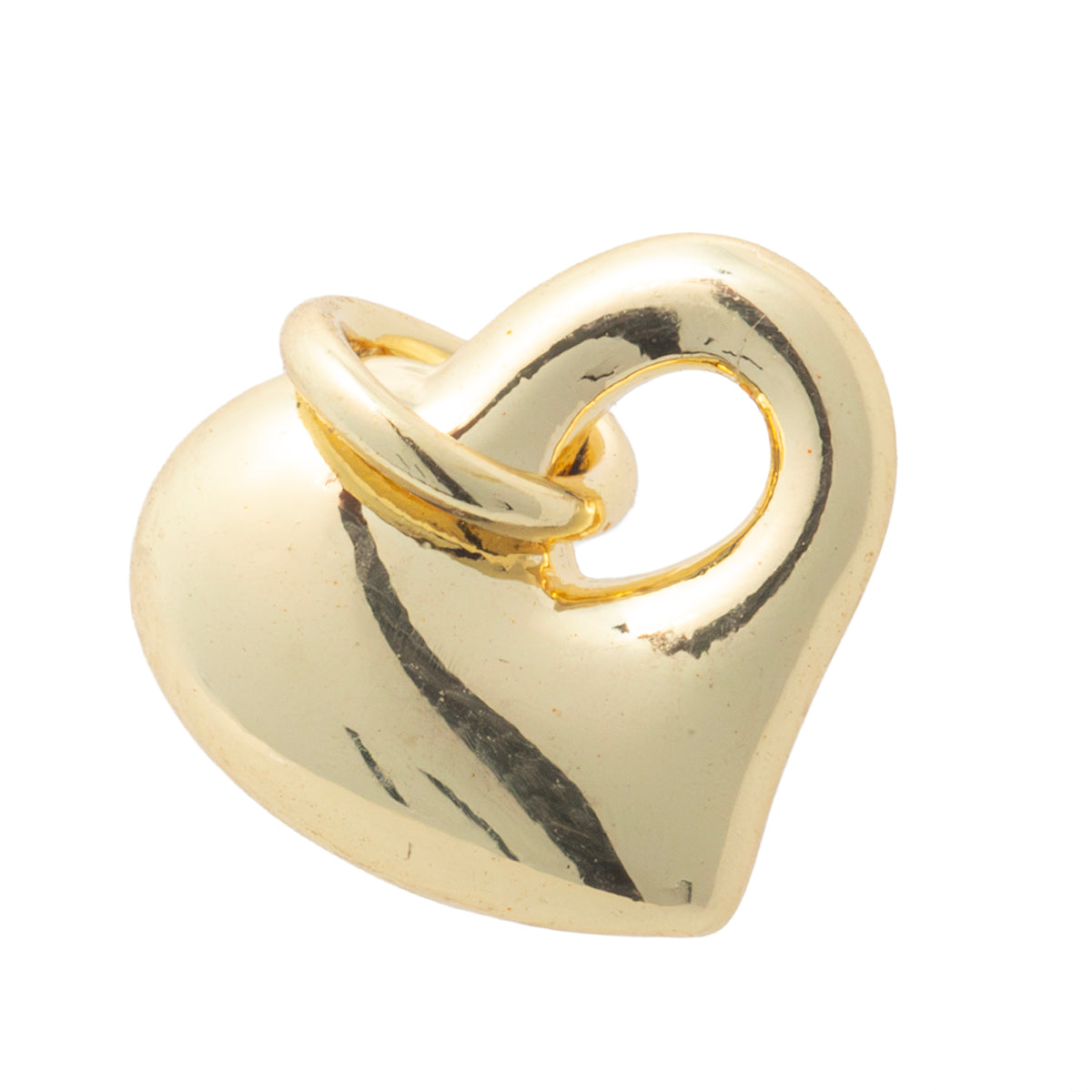 Dije Corazón Orgánico 8.5x10mm Dorado