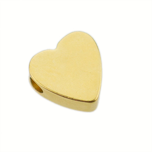 Separador Chapa Corazon 8x8mm Dorado Satinado