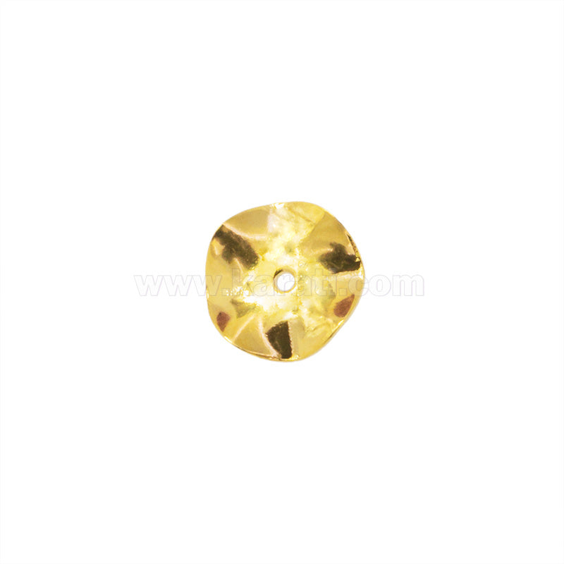 Separador Chapa Circulo Ondulado 0.7x10mm Dorado Brillante