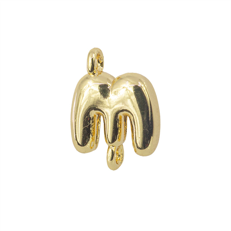 Mini Separador Letra Globo M 10.7x8.2mm Dorado