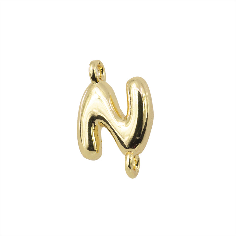 Mini Separador Letra Globo N 11x7.3mm Dorado