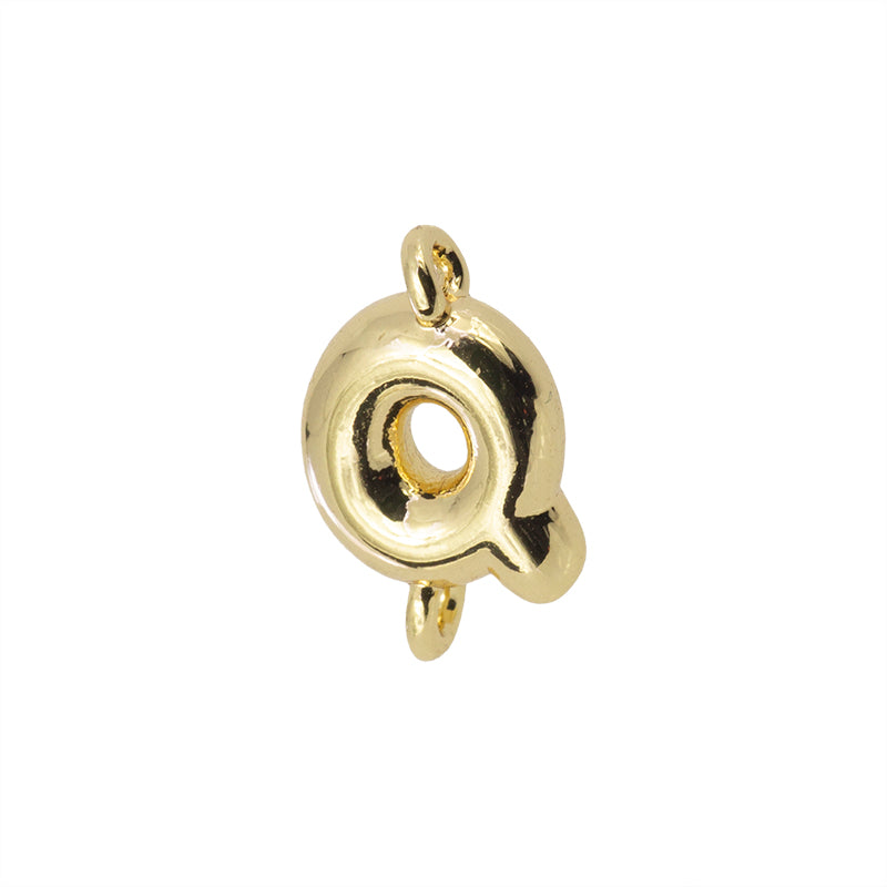 Mini Separador Letra Globo Q 11x6.8mm Dorado