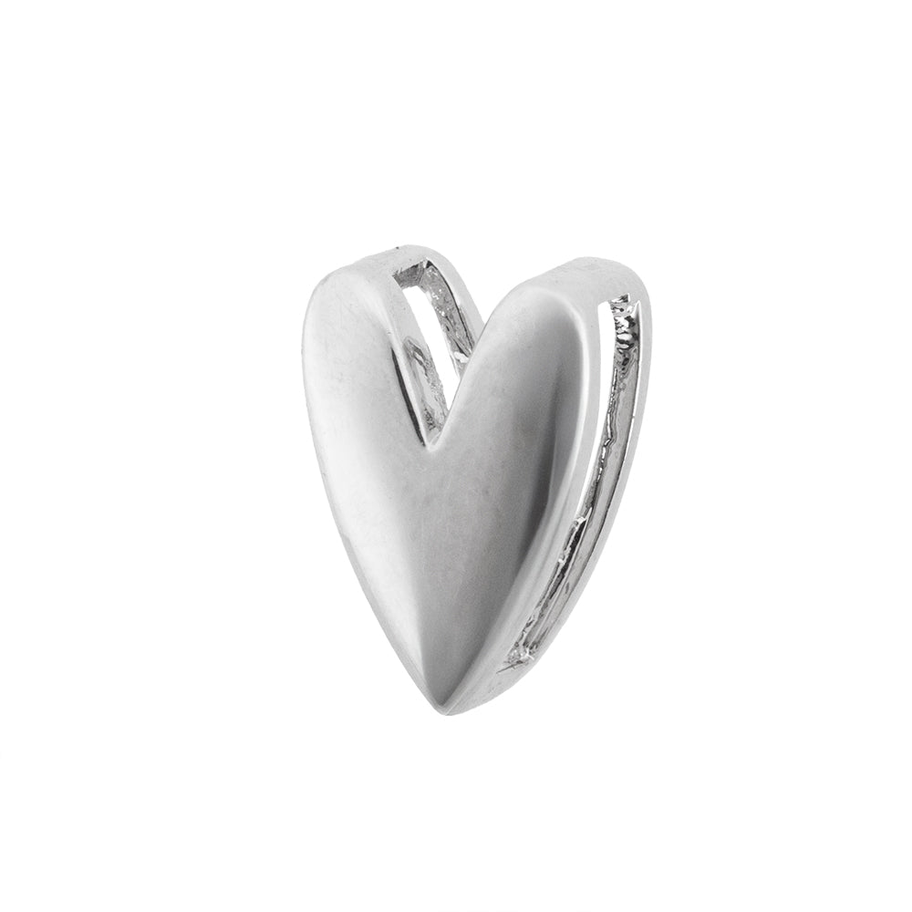 Separador Corazón Alargado 8.5x12.5mm Rodio