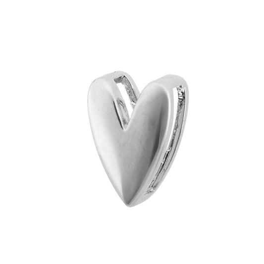 Separador Corazón Alargado 8.5x12.5mm Rodio