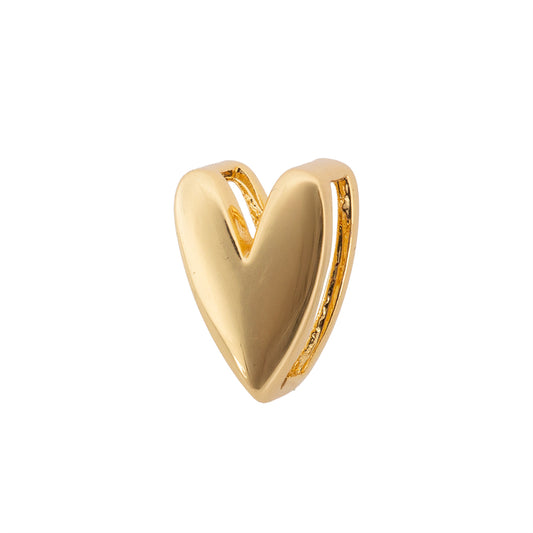 Separador Corazón Alargado 8.5x12.5mm Dorado