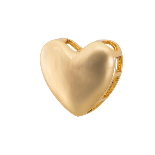 Separador Corazón 15.5x15mm Dorado