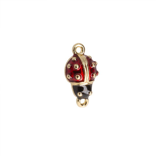 Separador Catarina Esmaltado Rojo 16x8.5mm Dorado