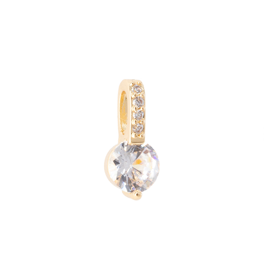 Dije con Circonia 13.5x6mm Dorado