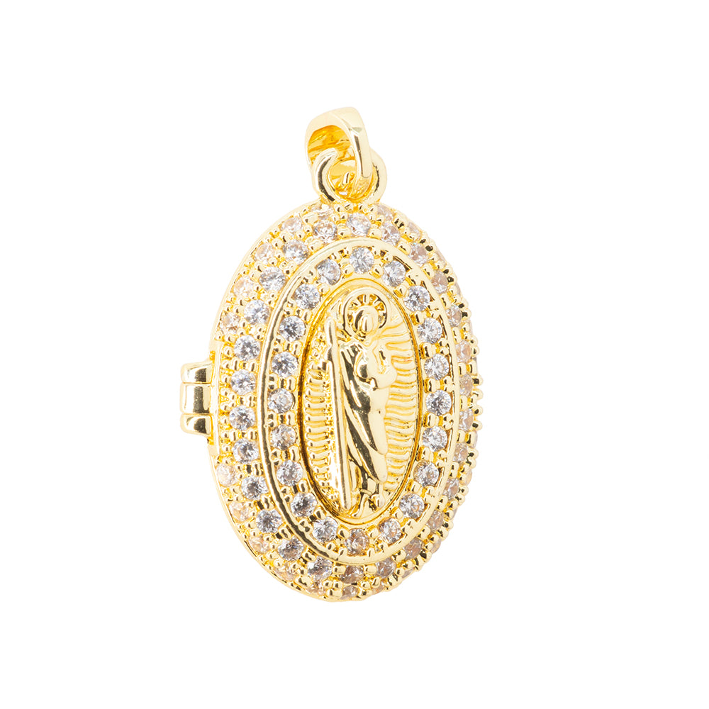 Dije Relicario San Judas 24.5x16.5mm Dorado