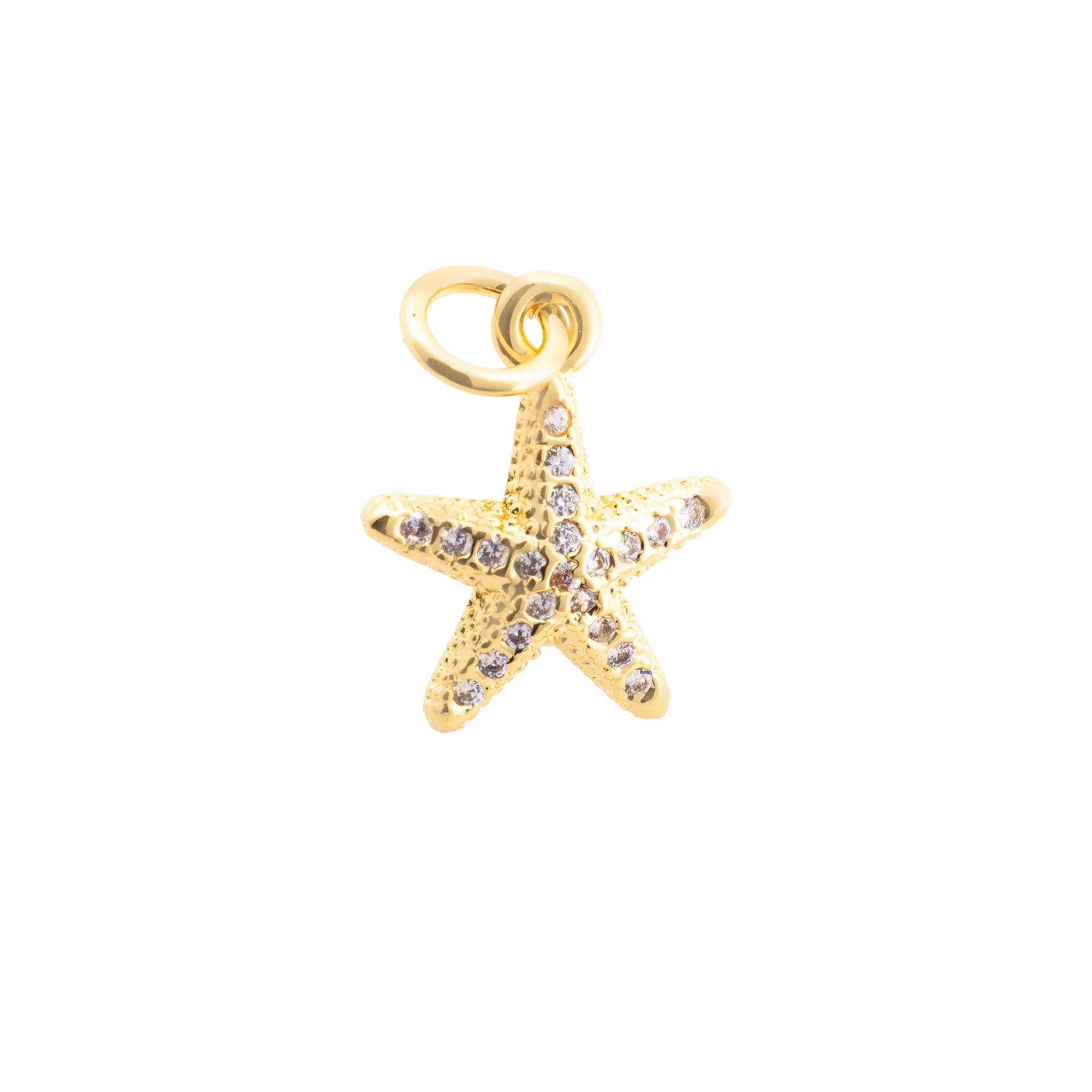 Dije Estrella de Mar con Circonia 13.5x11mm Dorado