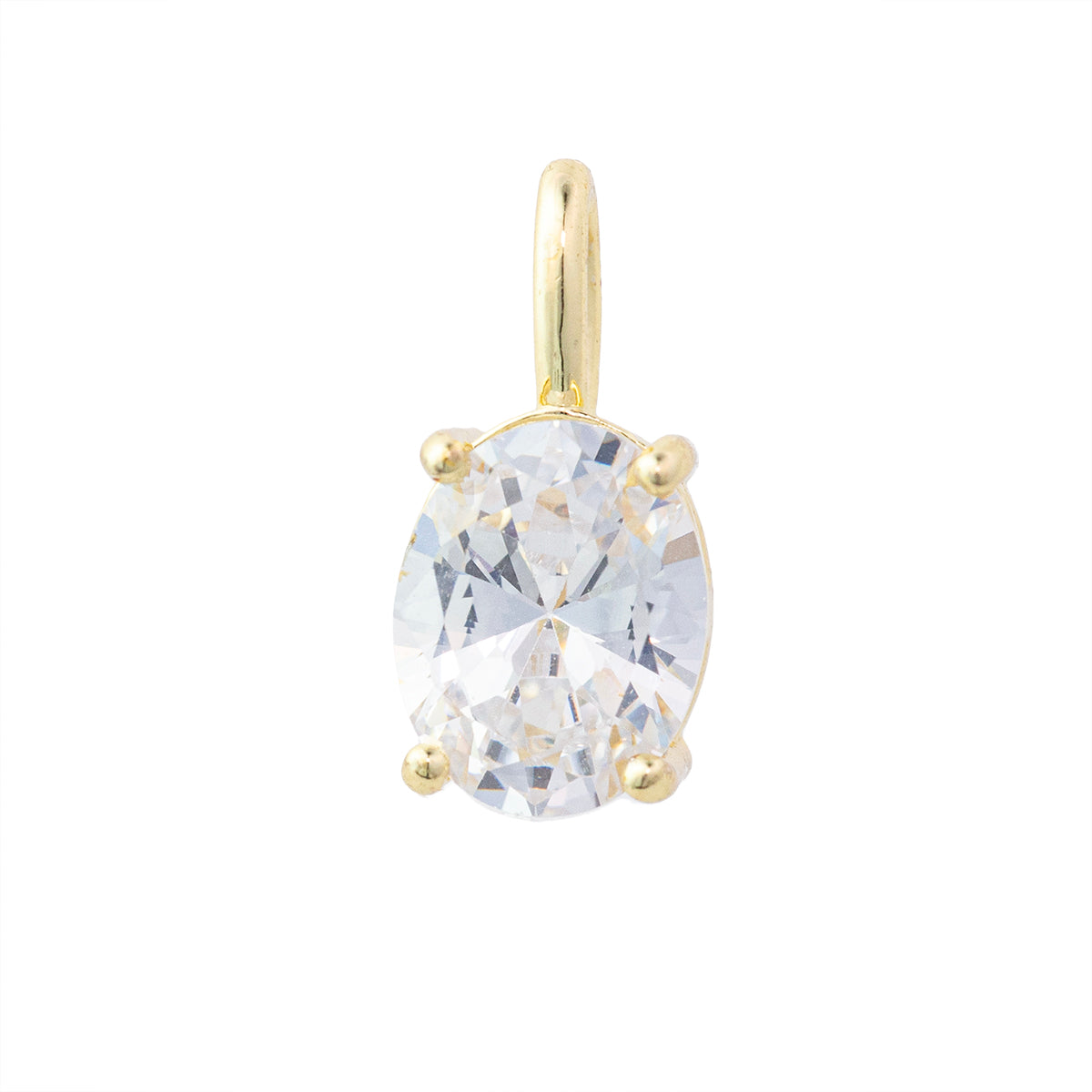 Mini Dije Circonia 14.5x7mm Dorado
