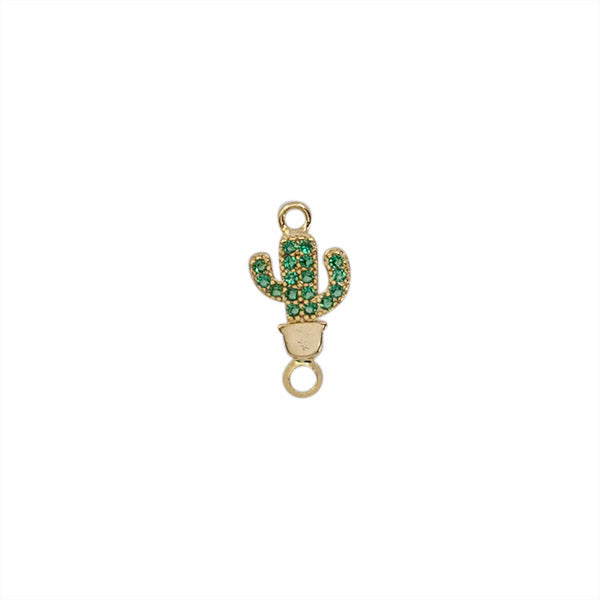 Separador con Cristal Cactus  14x7.5mm