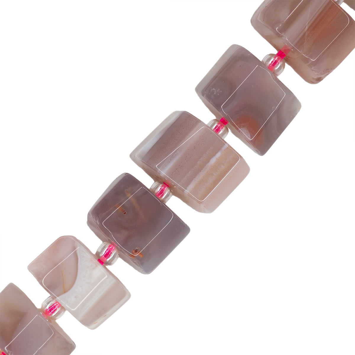 Ágata Róndela Facetada Irregular 7-9x10-13mm Multicolor