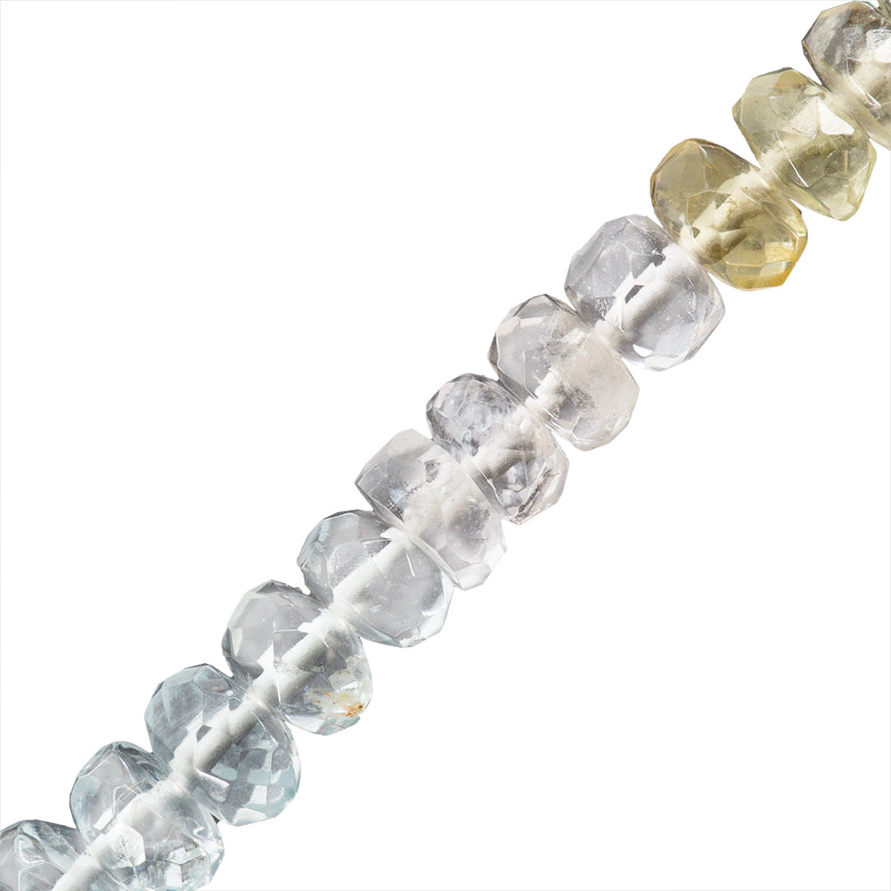 PF Aguamarina Róndela Facetada 2-3x4-4.5mm Multicolor