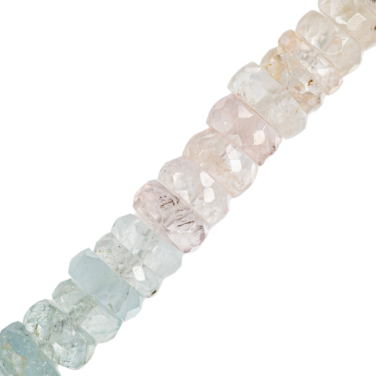 PF Aguamarina Róndela Facetada 1-2x4-5mm Multicolor