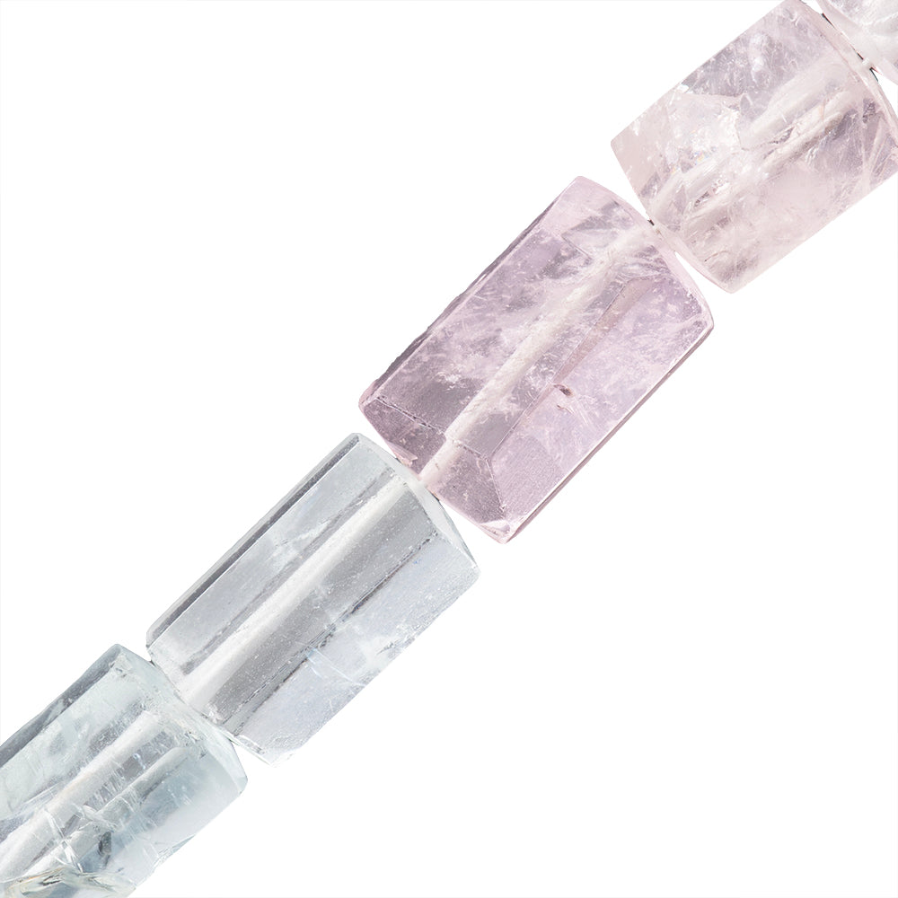 PF Aguamarina Rectangulo Facetado 6-14x5-6mm Multicolor