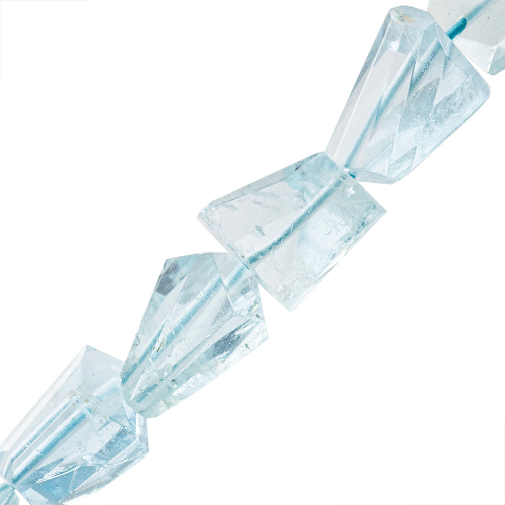 PF Aguamarina Nugget Facetado Disminución 6-14x4-12mm Azul