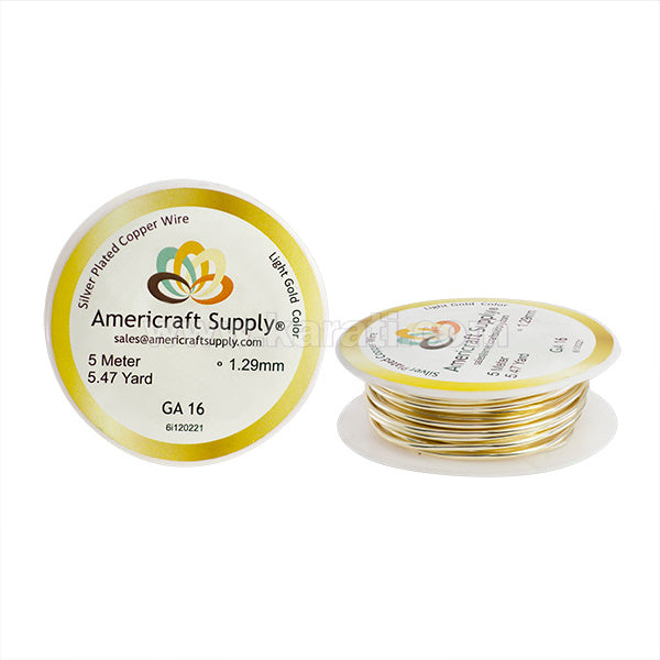 Alambre de Cobre Americraft Calibre 1.29mm Dorado