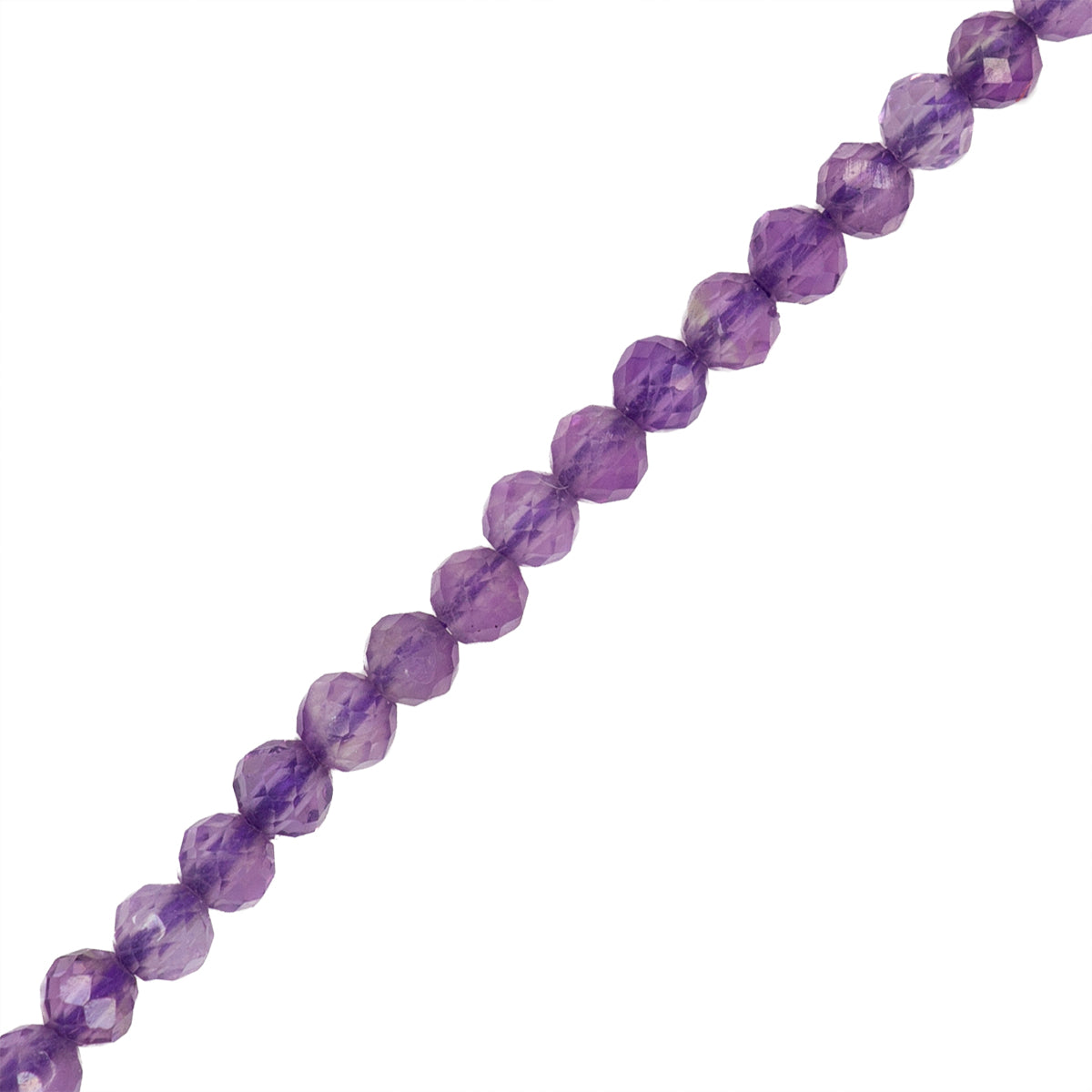 Amatista Esfera Facetada 2mm Morado