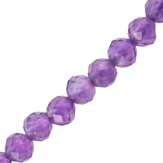 Amatista Esfera Facetada 3mm Morado