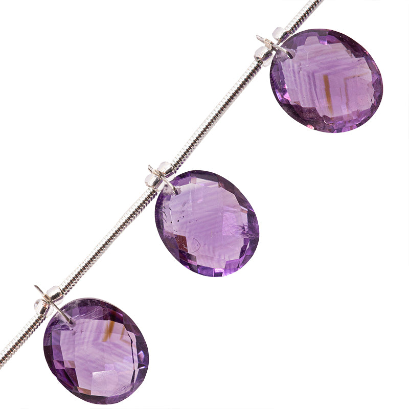 Amatista Oval Facetado 12x10mm Morado