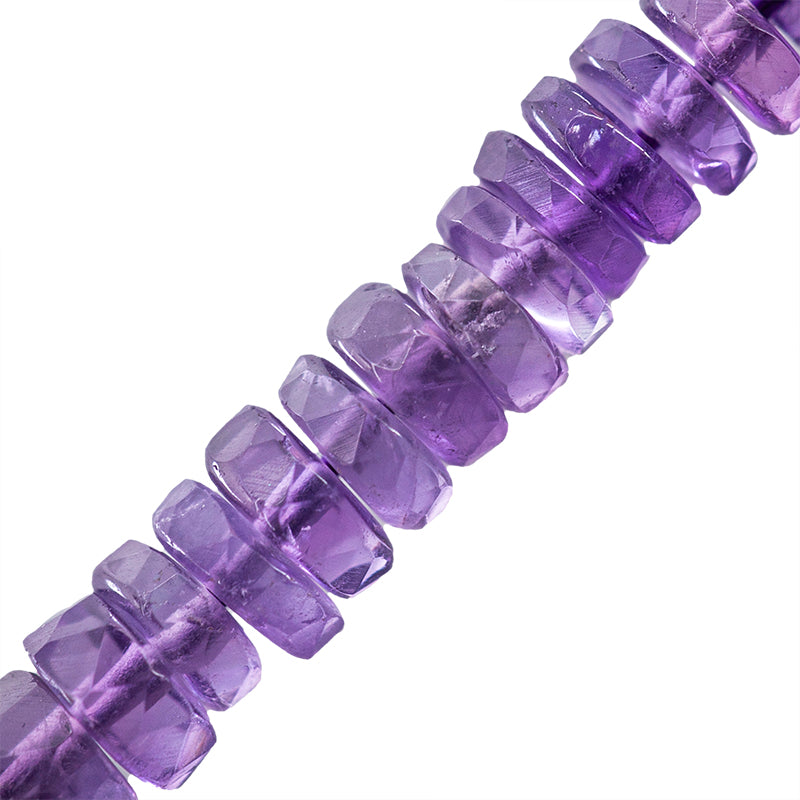 PF Amatista Moneda Facetada 2x4mm Lila