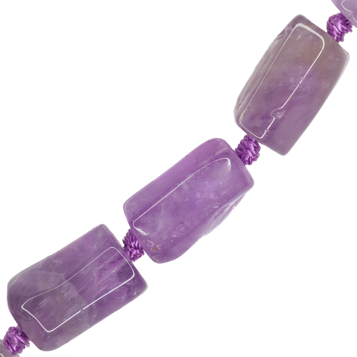 Amatista Cilindro Facetado 12-14x7mm Morado
