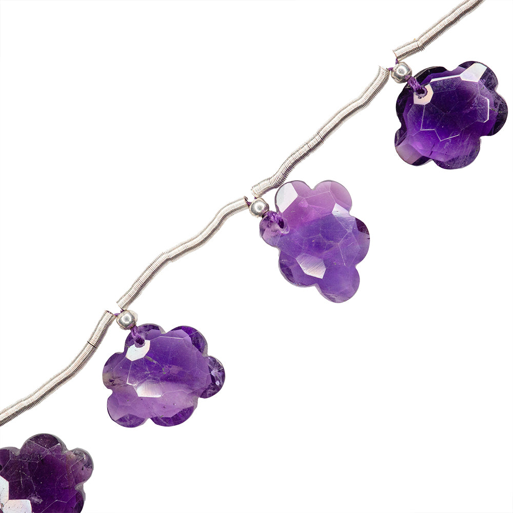 PF Amatista Nube Facetada Disminución 12-15x9-12mm Morado
