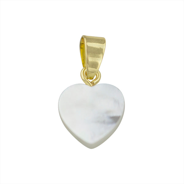 Dije Madre Perla Corazon 11x8mm Blanco