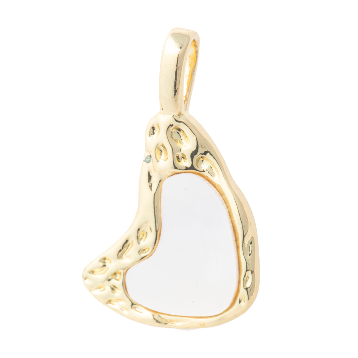 Dije Corazón Orgánico 22.5x13mm Dorado