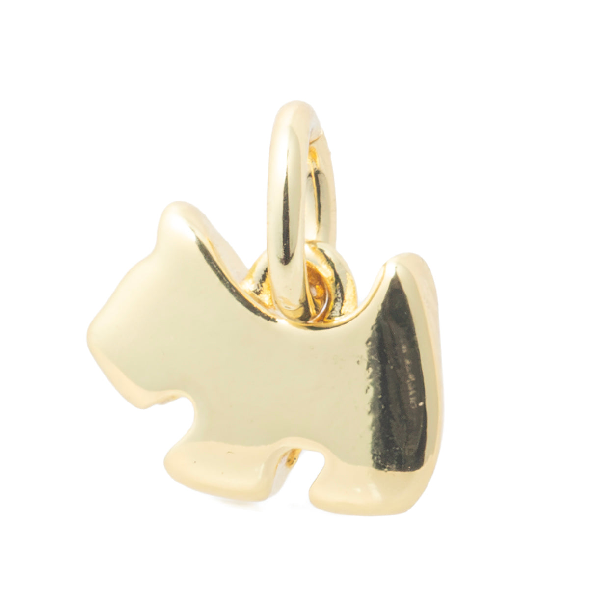 Dije Perro con Madre Perla 6x8.5mm Dorado