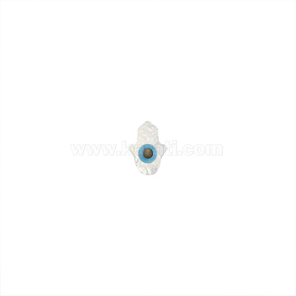 Separador Madre Perla Mano Ojo 7.9x5.8mm Blanco