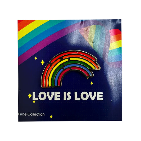 Pin Pride con Resina Niquel Brillante Arcoíris