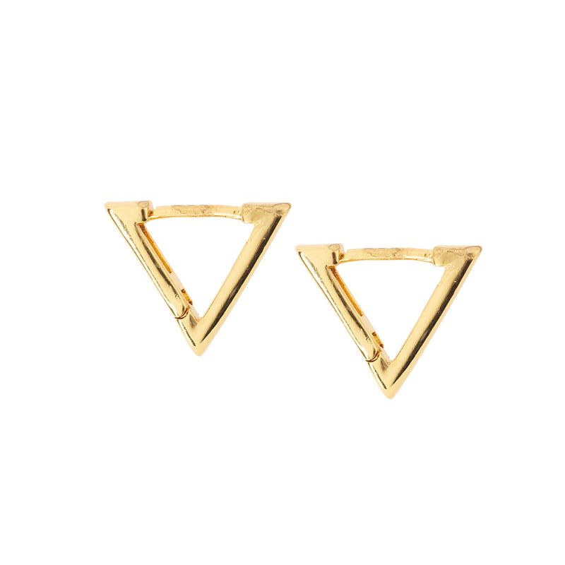 Arracadas Chapa Triangulo 12x14mm Dorado