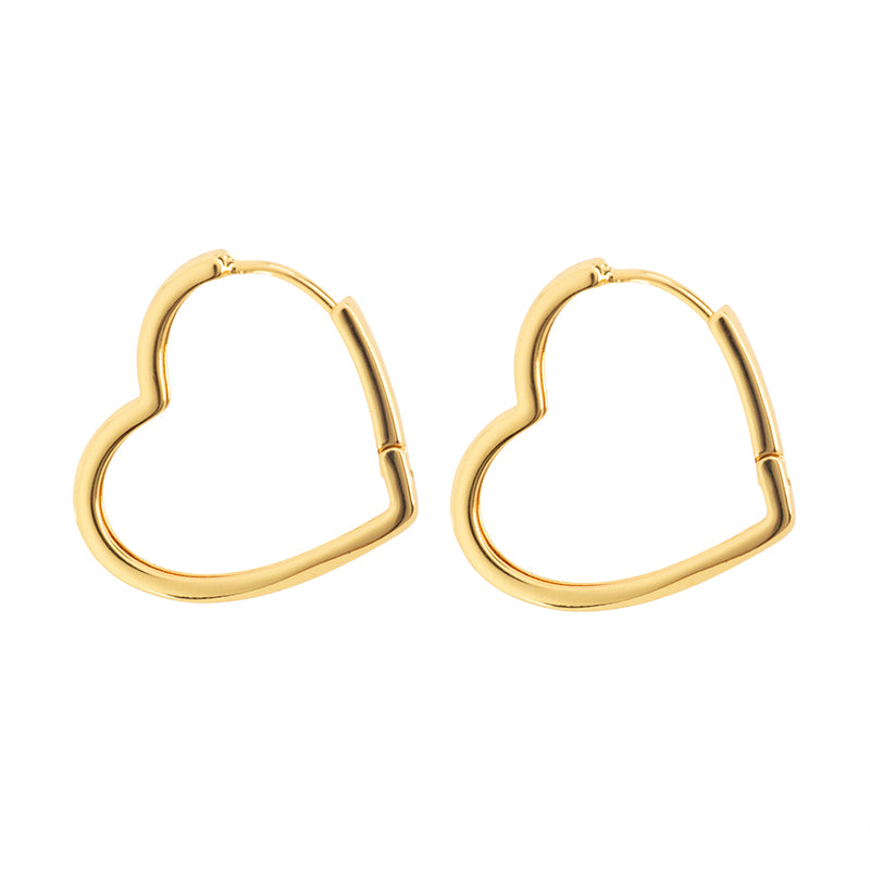 Arracadas Chapa Corazon 24.70x23mm Dorado 