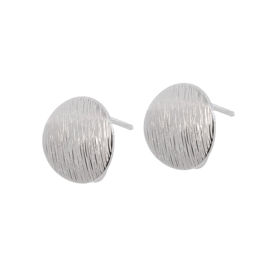 Aretes Redondo con Argolla 10mm Plateado