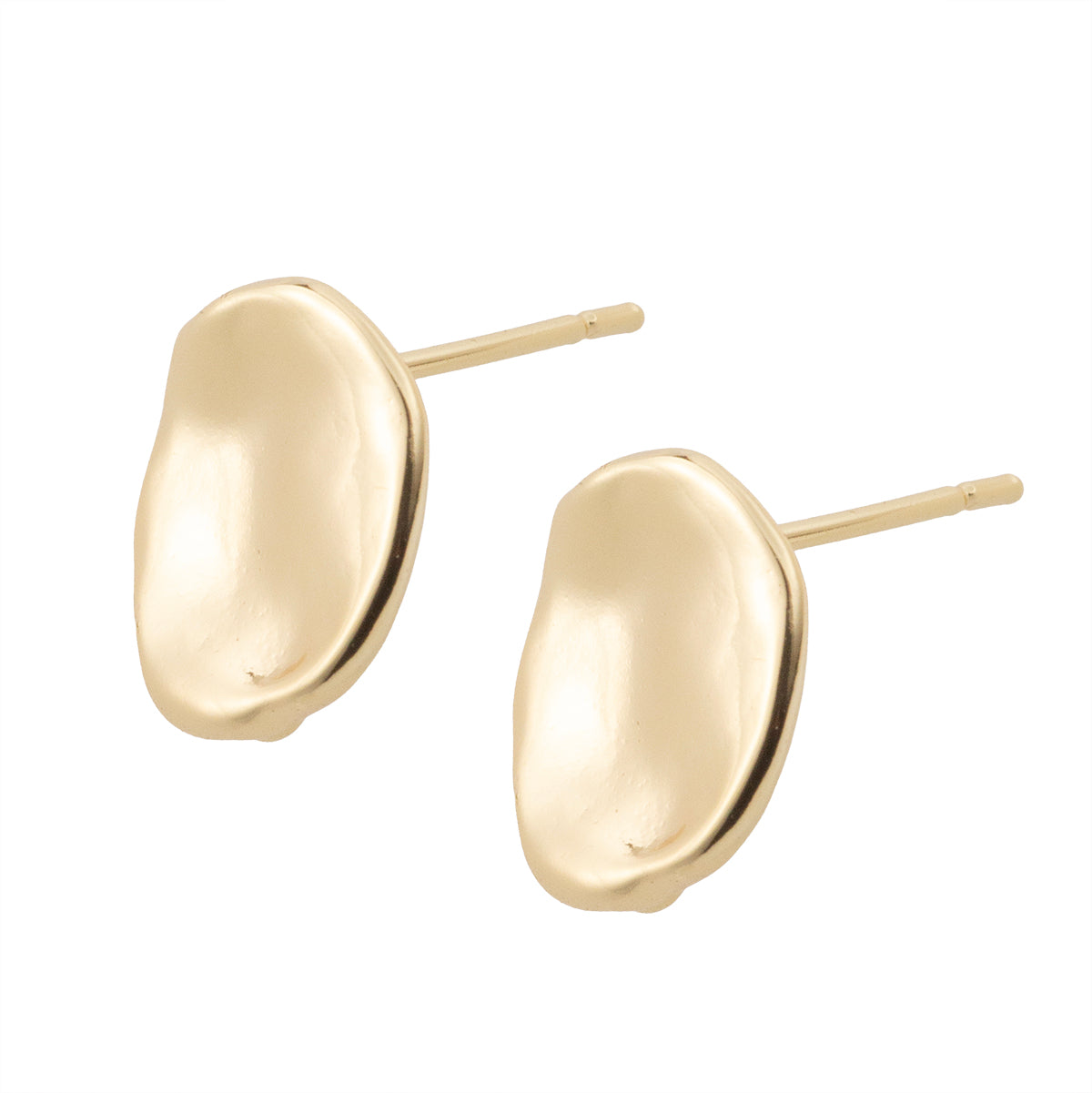 Aretes Orgánicos con Argolla 12x10mm Dorado