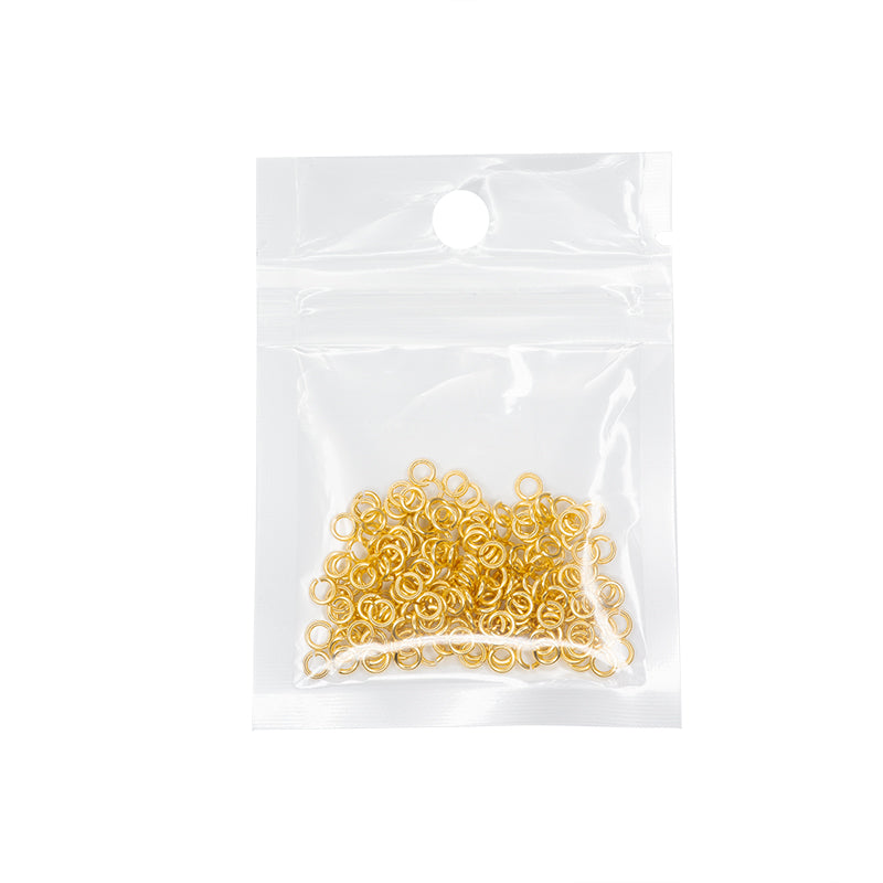 Argolla Sencilla 4x0.8mm Dorado Brillante