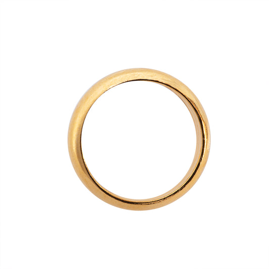 Argolla Media Cana 10x2.3mm Dorado Brillante