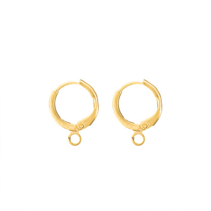 Arracada Redonda 11.5x15mm Dorado Brillante
