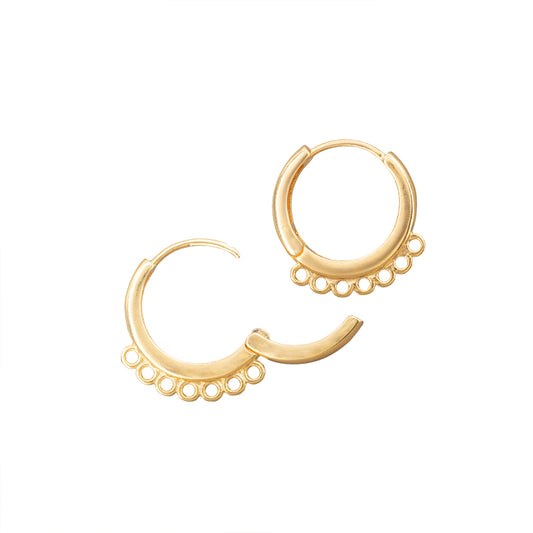 Arracada Chapa Redonda 17x16mm Dorado