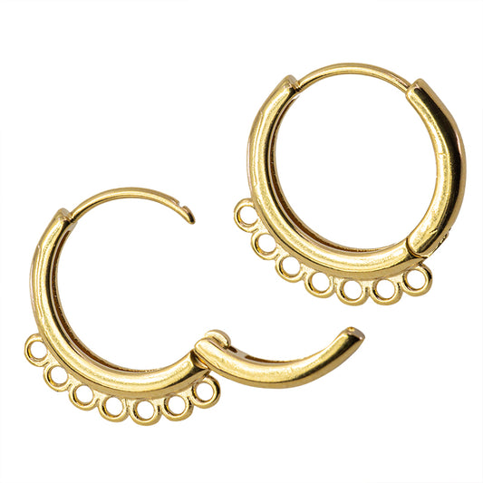 Arracada Chapa Redonda 17x16mm Dorado