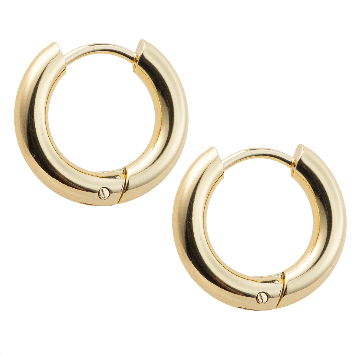 Arracada Redonda 15x16mm Dorado