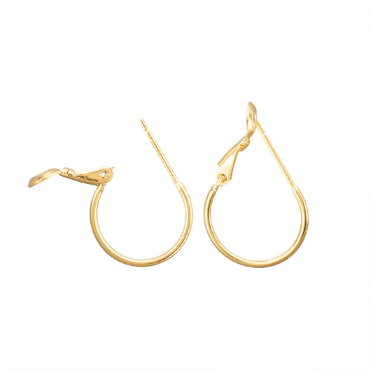 Arracada Gota 24x16mm Dorado Brillante