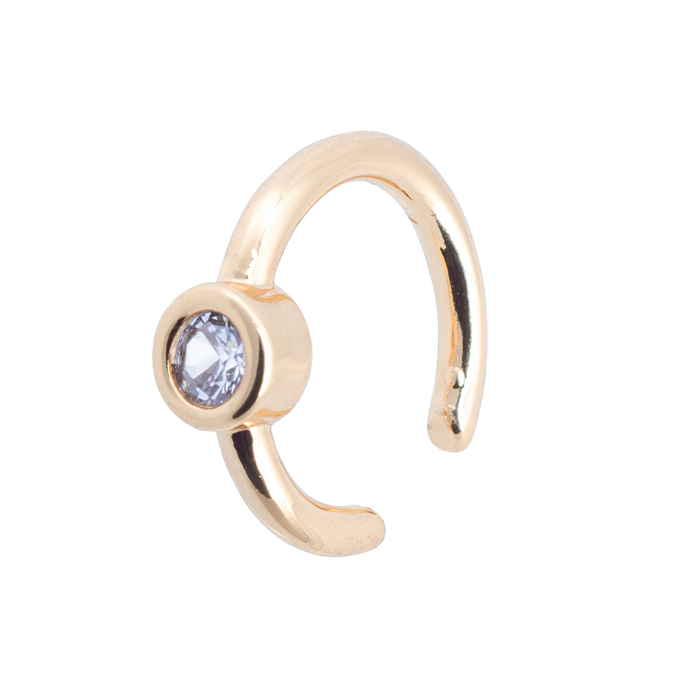 Ear Cuff con Circonia 12x4mm Dorado