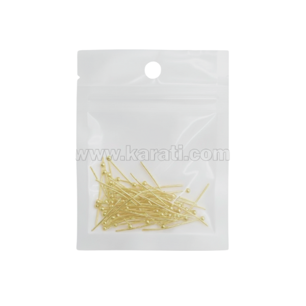 Alfiler Cabeza Redonda 50x.5mm Dorado 3