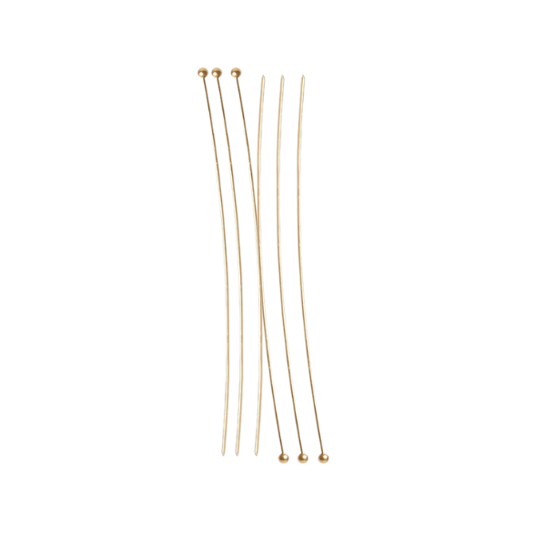 Alfiler Cabeza Redonda 50x.5mm Dorado